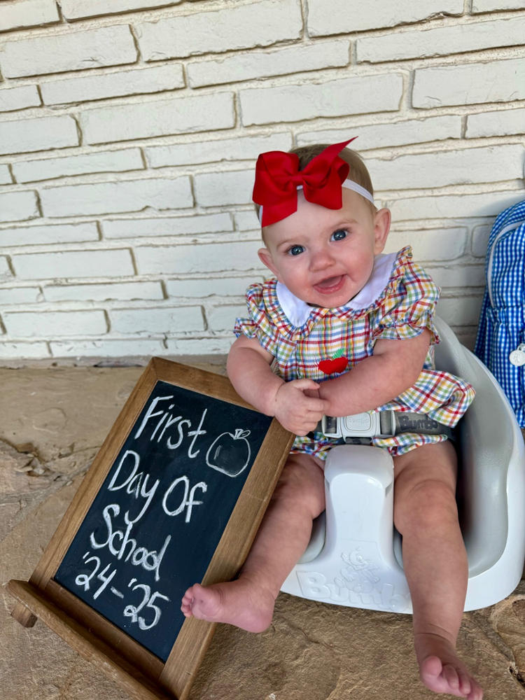 Perfect Grade Plaid Smocked Bubble, Red - Customer Photo From Lauren Smith