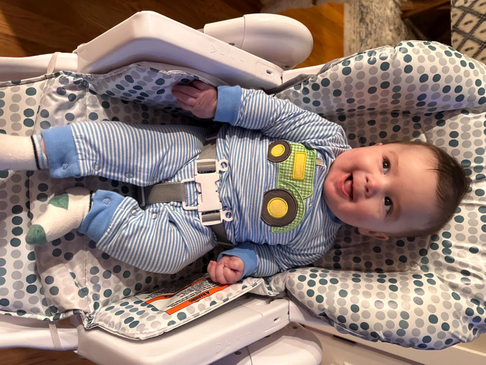 Clean Cut Applique Romper, Blue - Customer Photo From Jordan Myers