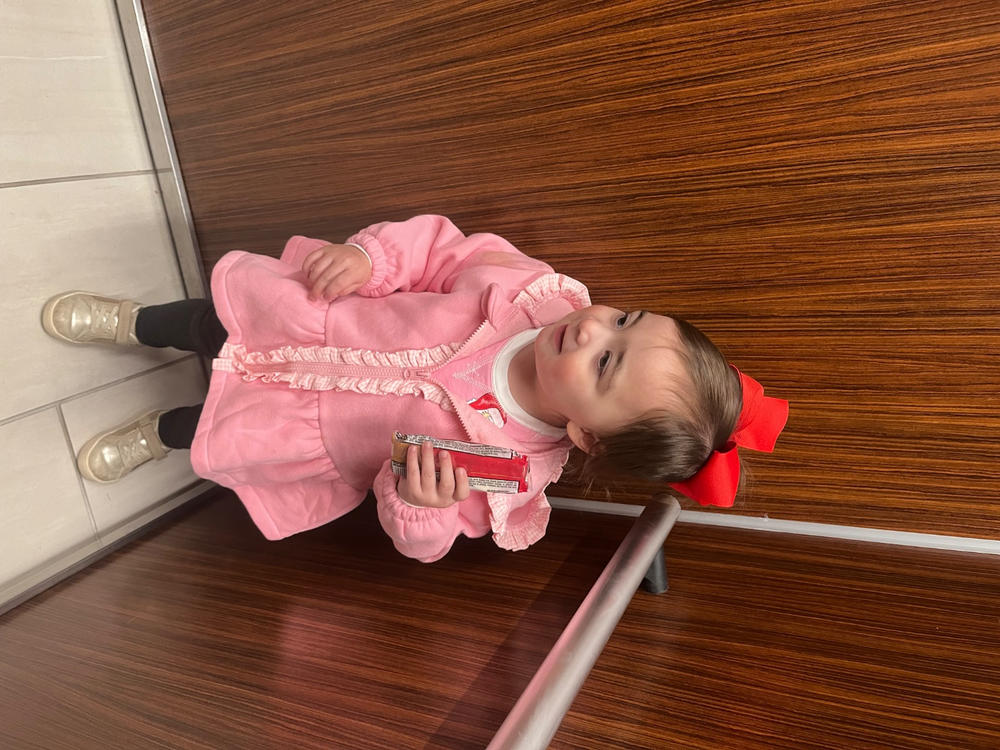 Gingham Gal Zip-Up Ruffle Jacket, Pink - Customer Photo From Olivia Mitchell