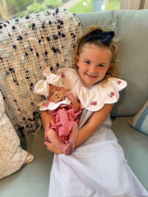 Waving in the Wind Embroidered Dress, Blue - Customer Photo From Claire King