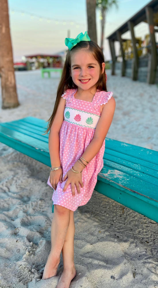 Pearl of the Sea Smocked Dress, Pink - Customer Photo From Whitney Adkins