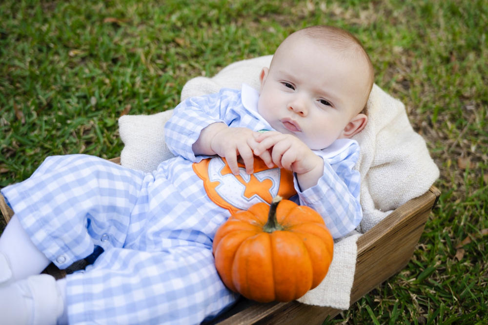 Bitty Dot Boos Applique Romper, Blue - Customer Photo From Lauren McSwain