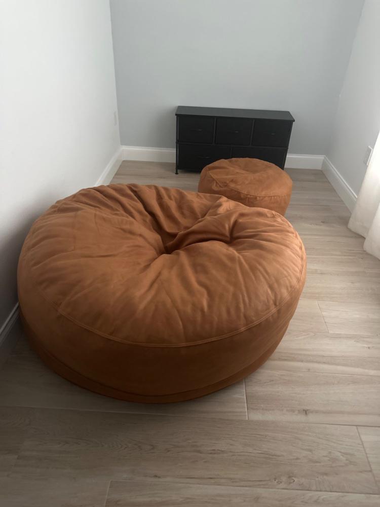 Pouf Footstool - Faux Leather - Customer Photo From Anonymous