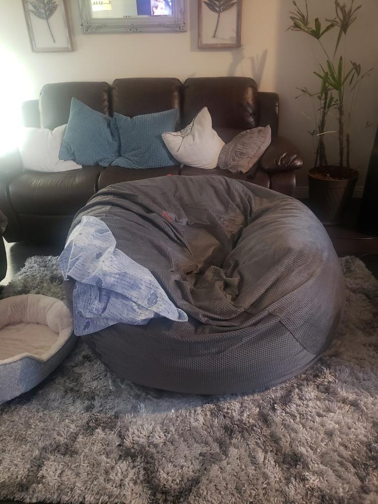 Bean Bag - King - Chenille - Customer Photo From Maribel Cabral