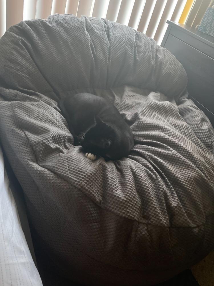 Adult Bean Bag Chair - Queen - NEST Chenille - Customer Photo From Liliana Rios