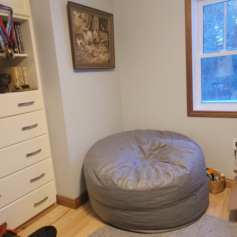 Bean Bag - Queen - Full Grain Faux Leather - Customer Photo From Steve weykamp