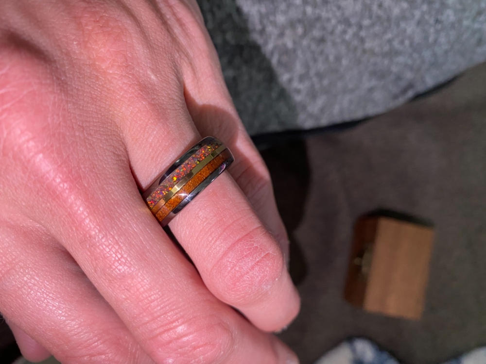 Hand Made Premium Wood Ring Box - Customer Photo From Lyndsay And Jerrod Shaffner