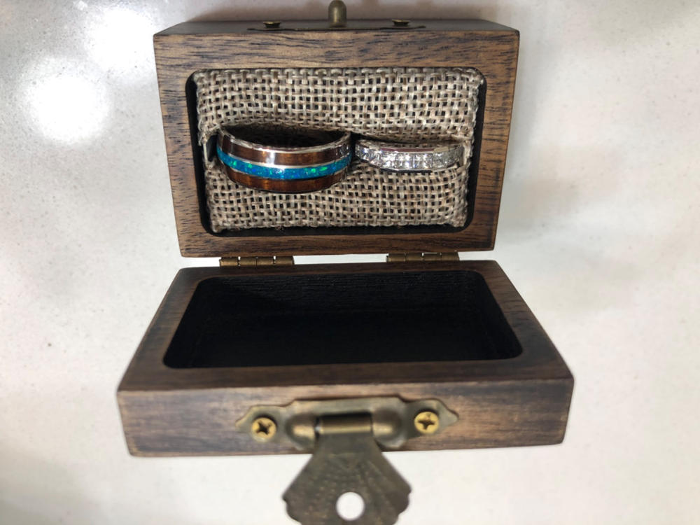 Hand Made Koa Wood Ring Box - Customer Photo From Robert Moore