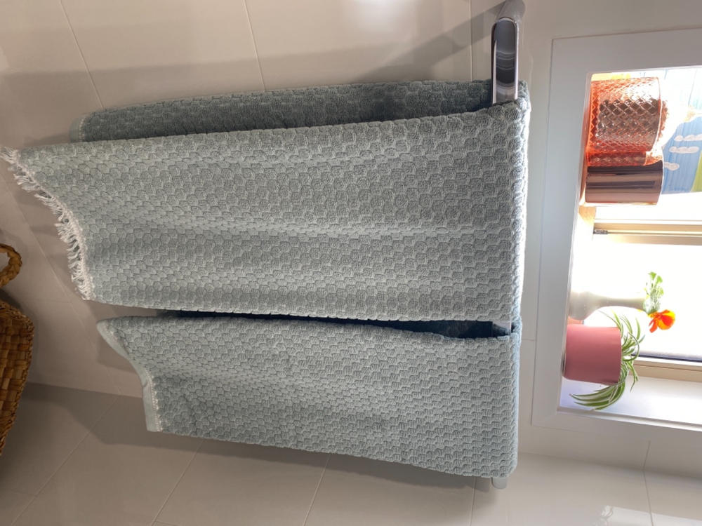 Palmer Textured Cotton Towels - Customer Photo From LOuise POwer