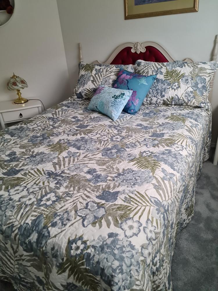Palm Cove Coverlet Set - Customer Photo From Frances White