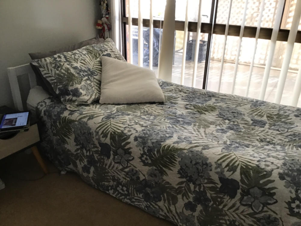 Palm Cove Coverlet Set - Customer Photo From Bev Oakford