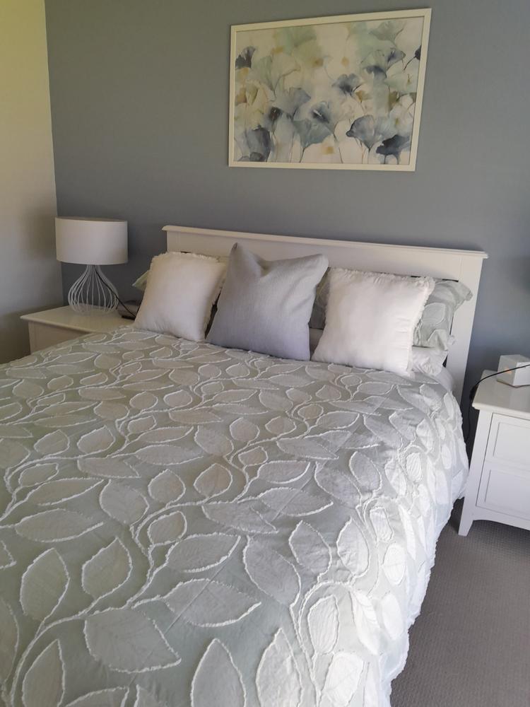 Tufted Leaves Quilt Cover Set - Customer Photo From Celia Dimaline