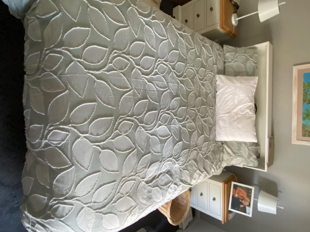 Tufted Leaves Quilt Cover Set - Customer Photo From Meron Drummond