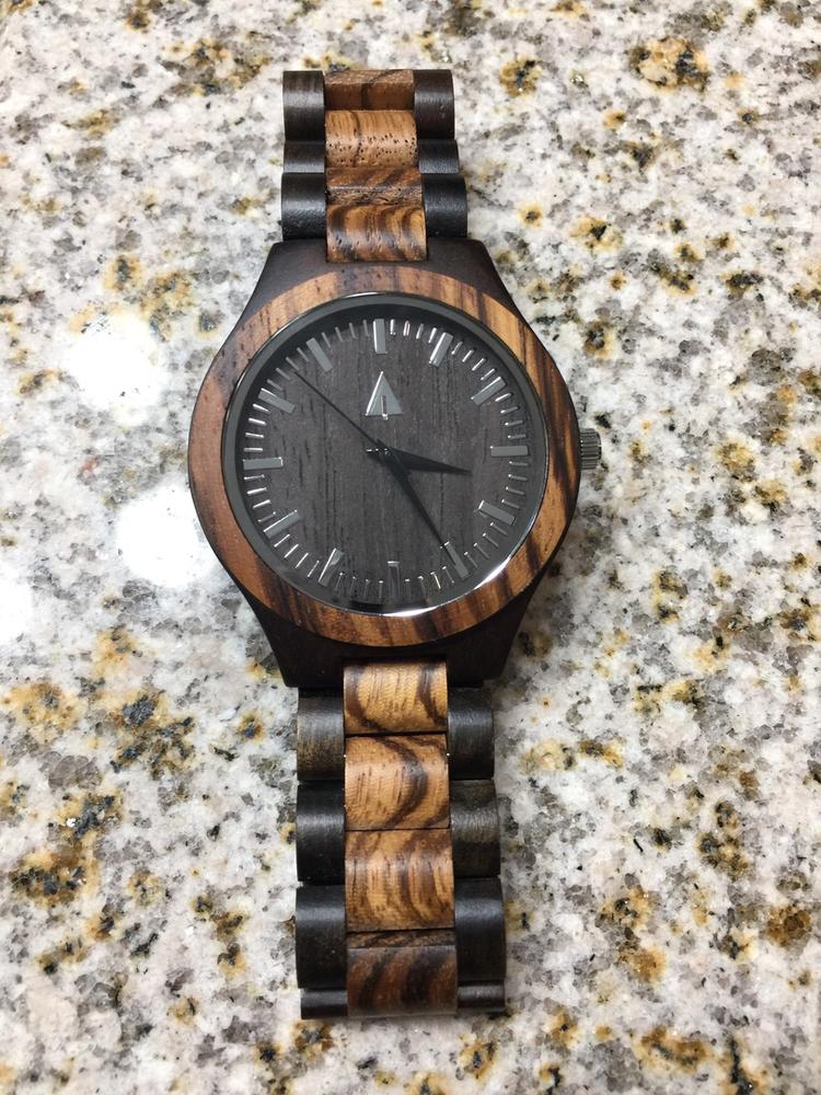 Asian the SilverFox  Indian Ebony Wooden Watch