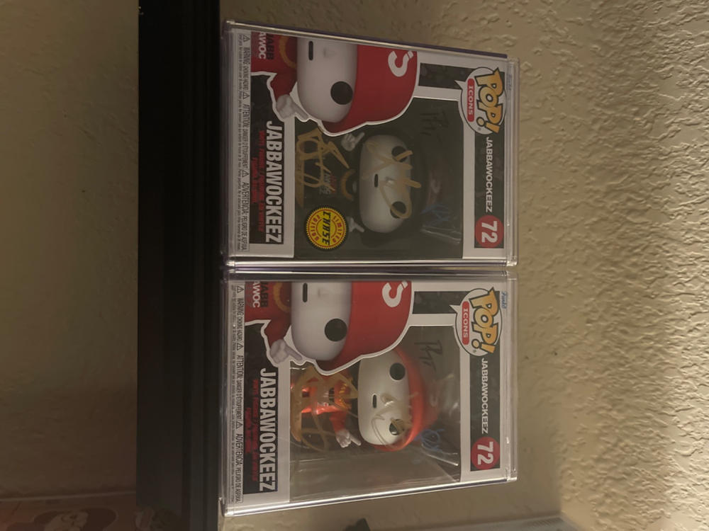 Funko - 3 Stack Red w/Black Chase variant - AUTOGRAPHED - Customer Photo From James Grier