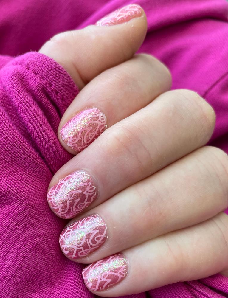 Whats Up Nails - B024 Love Is Everywhere Stamping Plate - Customer Photo From JT