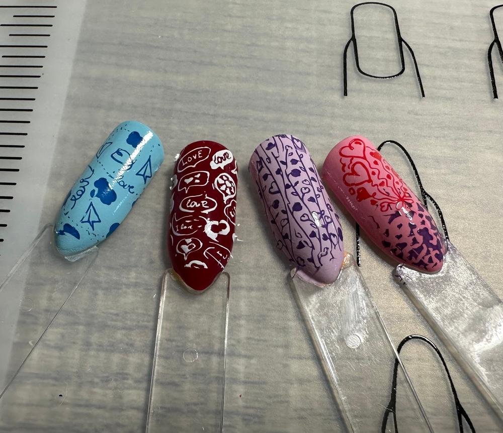 Whats Up Nails - B024 Love Is Everywhere Stamping Plate - Customer Photo From Bea S