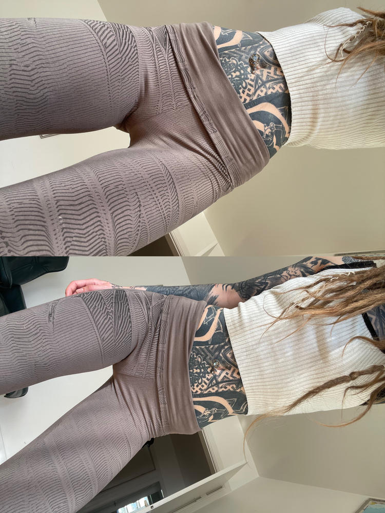 Crystal High Foldover Long Leggings - Customer Photo From Ceci Milky