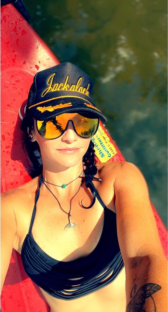 Custom Embroidered Captain Hat - Customer Photo From Jackie Rowles