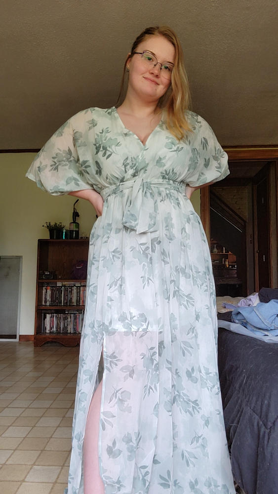 Kia Kimono Maxi Dress | Sage Floral | Baltic Born