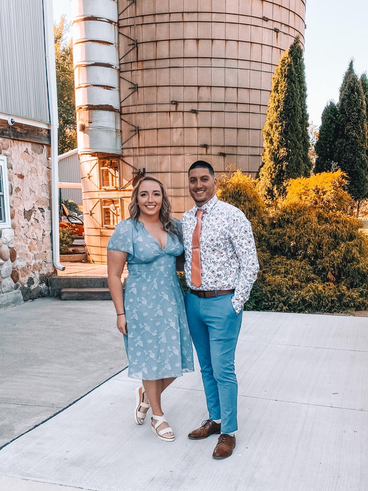 Cadence Midi Dress, Blue Floral