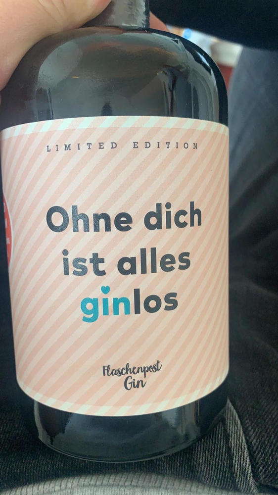 Gin & Tonic Set - Ohne dich ist alles ginlos® - Flaschenpost Gin - Customer Photo From Julia Eggerstedt
