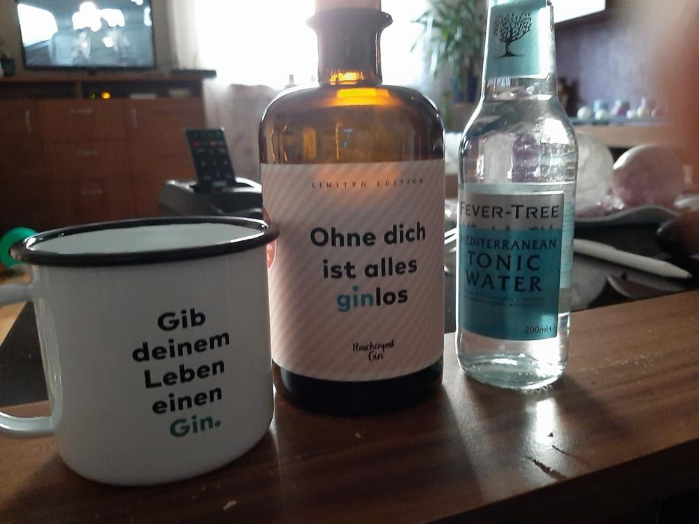 Starter Set mit Tasse - Ohne dich ist alles ginlos® - Flaschenpost Gin - Customer Photo From Tina Böhmer