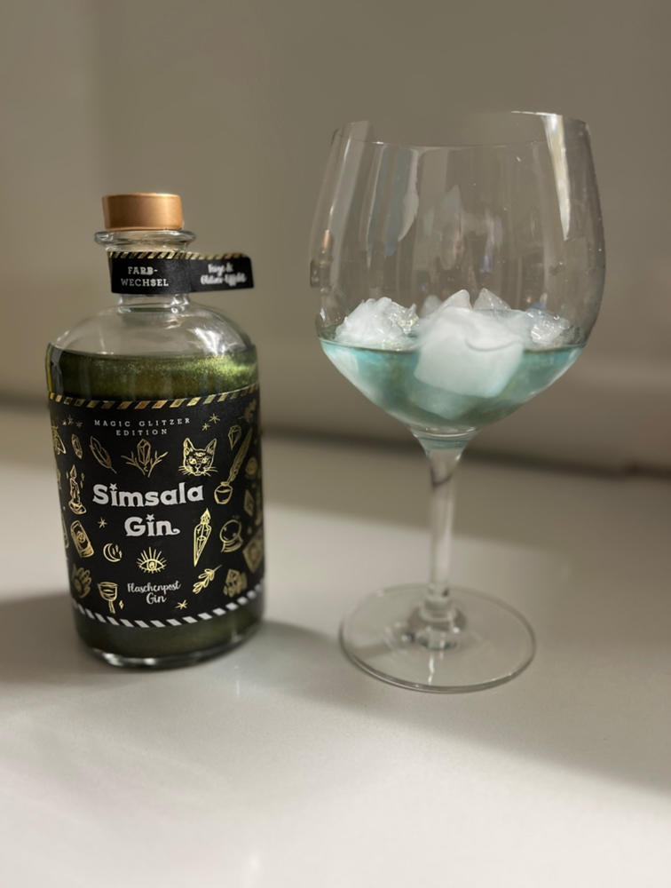 Simsala Gin mit Glitzer-Effekt - Flaschenpost Gin - Magic Glitzer Edition mit Feige - Customer Photo From Tanja Barwich