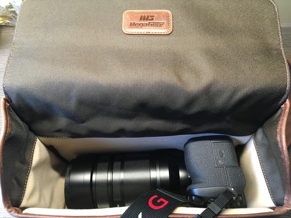 MegaGear Torres Top Grain Leather Camera Messenger Bag for Mirrorless, Instant and DSLR Cameras - Customer Photo From Anonymous