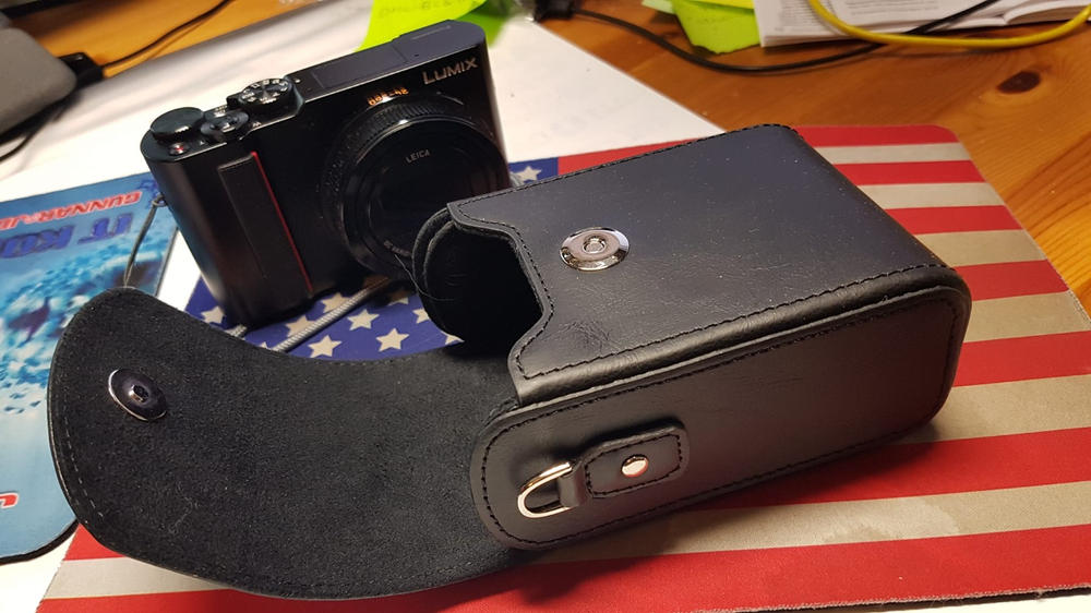 MegaGear Leica C-Lux, Panasonic Lumix DC-ZS200, DC-TZ200 Leather Camera Case with Strap - Customer Photo From Anonymous
