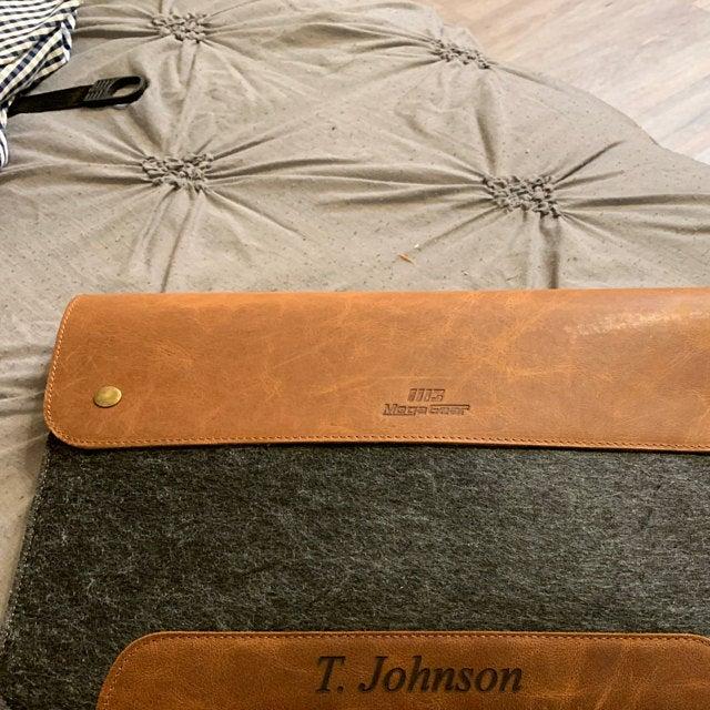 MegaGear Fine Leather and Fleece Sleeve Bag for MacBook Pro and Air, 16 Inch, 15 Inch, 13 Inch, 13.3 Inch and iPad Pro 12.9‑inch MacBook Case - Customer Photo From Trea