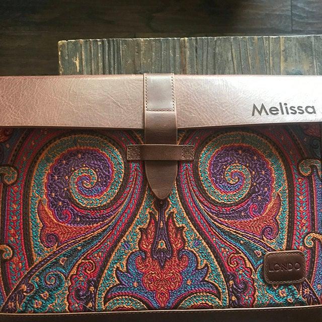 Londo Fine Leather Sleeve, Bohemian Bag for MacBook Pro, MacBook Air and iPad Case - Customer Photo From melissa marquez