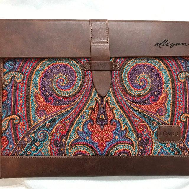 Londo Fine Leather Sleeve, Bohemian Bag for MacBook Pro and Air, 16 Inch, 15 Inch, 13 Inch & 13.3 Inch, iPad Pro 12.9‑inch Case (4th & 3rd Generation) - Customer Photo From Allison