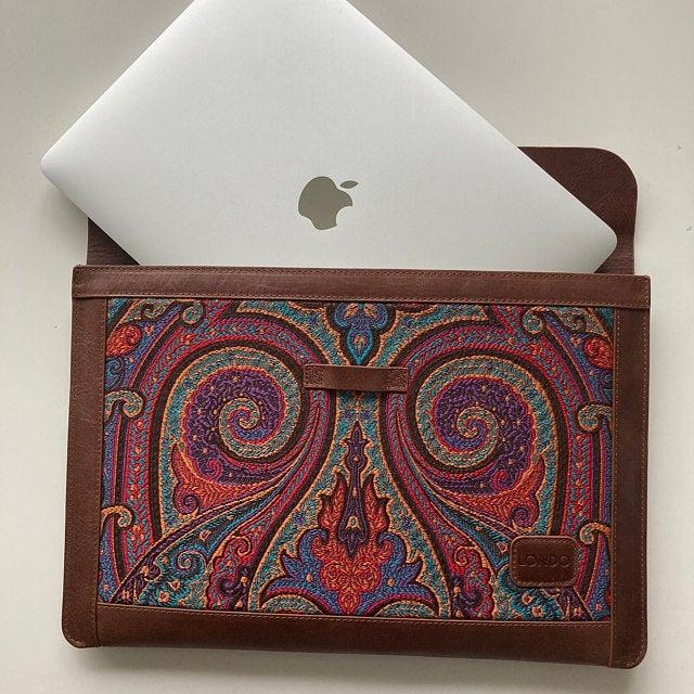 Londo Fine Leather Sleeve, Bohemian Bag for MacBook Pro, MacBook Air and iPad Case - Customer Photo From sriendeau45