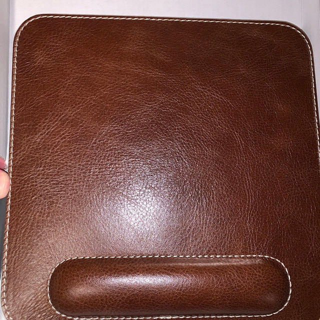 Londo Top Grain Leather Mouse Pad with Wrist Rest - Customer Photo From Cara