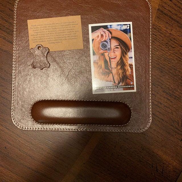 Londo Top Grain Leather Mouse Pad with Wrist Rest - Customer Photo From angelsawyer