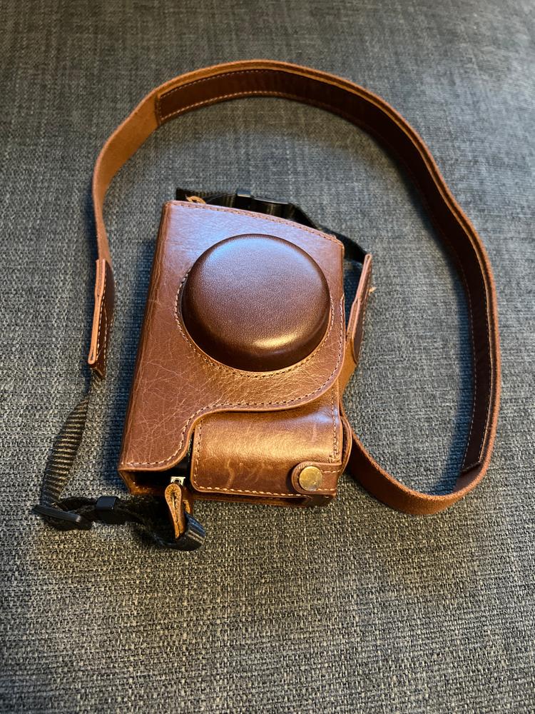 MegaGear Fujifilm X100V Ever Ready Top Grain Leather Camera Case - Customer Photo From Steve V