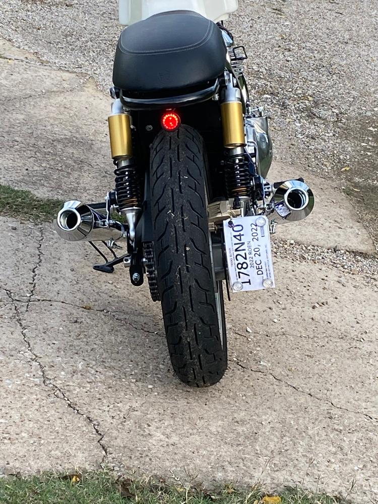 Reverse Cone Shorty Megaphone Exhaust Mufflers - Chrome - Customer Photo From Christopher Stewart