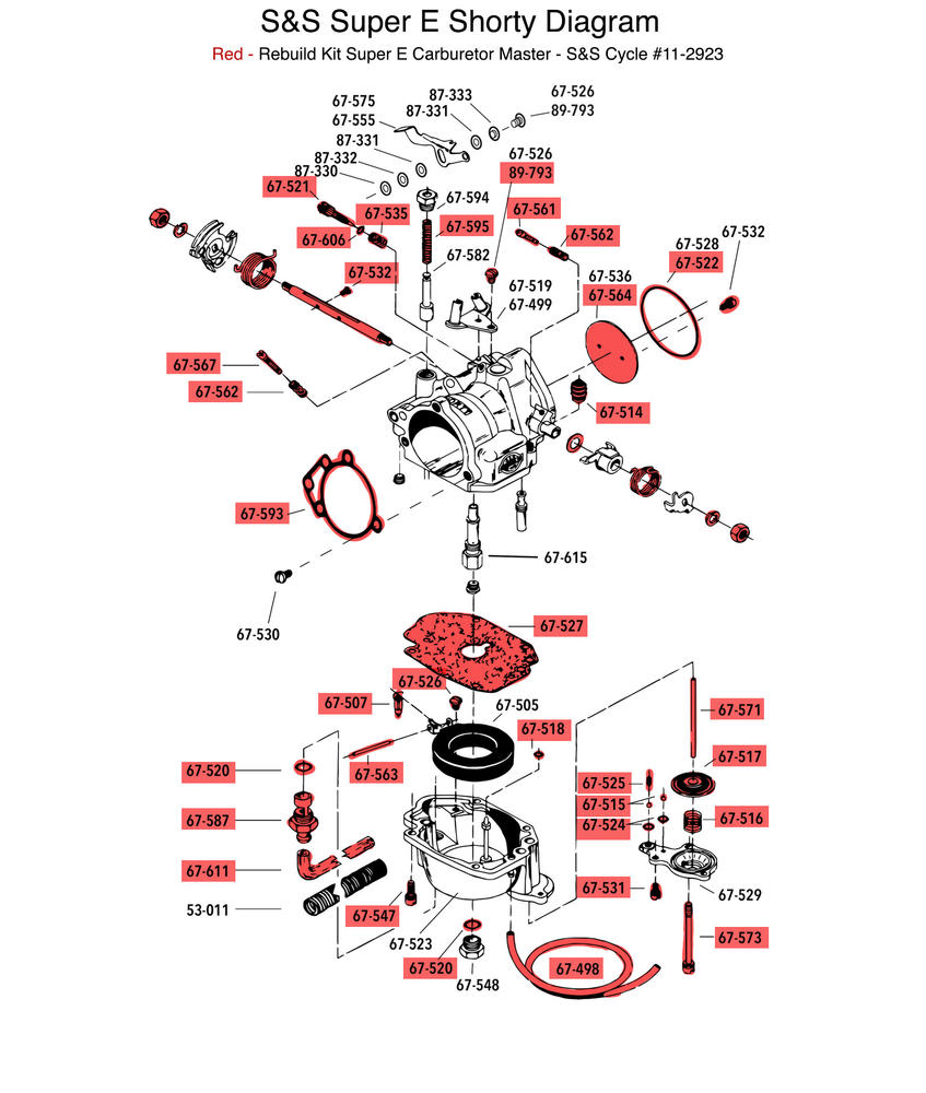 S&S Cycle Rebuild Kit Super E Carburetor Master - S&S Cycle #11