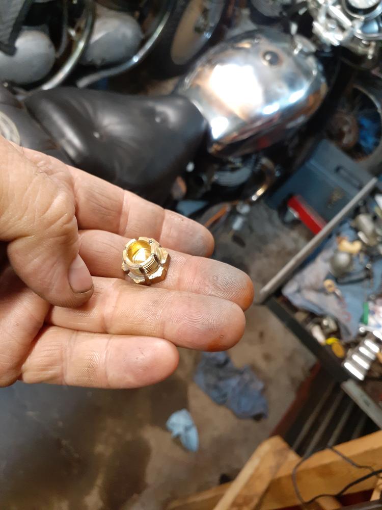 Brass Float Bowl Drain Plug for Amal Carburetors - Customer Photo From Charles Cole