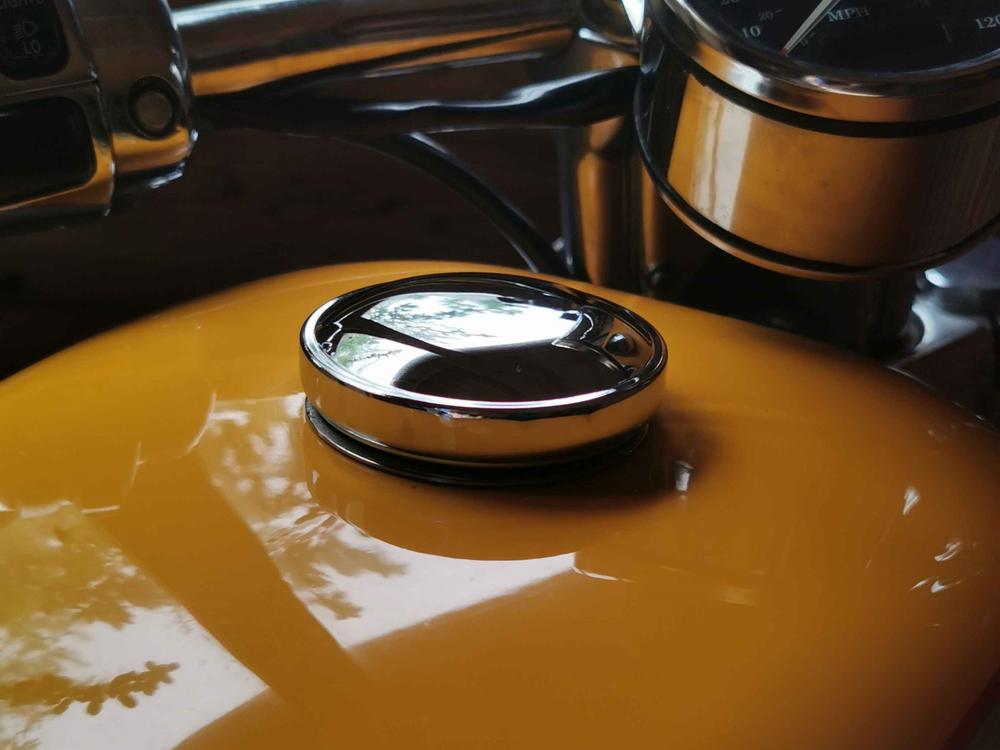 Screw-In Harley Stock Style Vented Gas Cap - 1996 & up - Chrome - Customer Photo From Mike