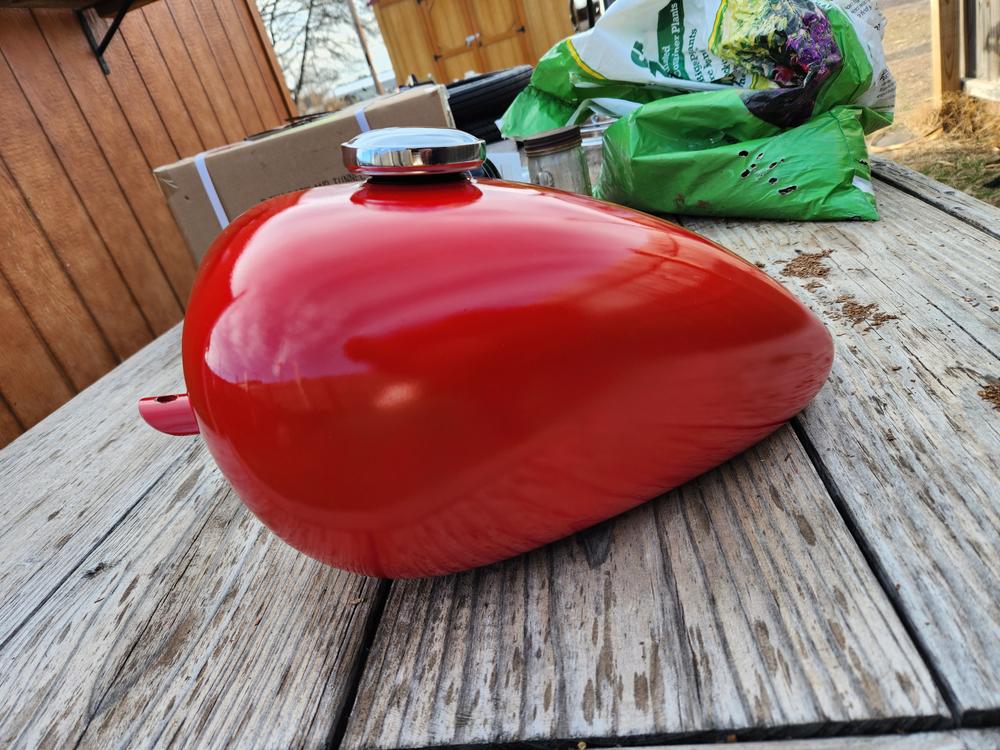 Screw-In Harley Stock Style Vented Gas Cap - 1996 & up - Chrome - Customer Photo From CJ