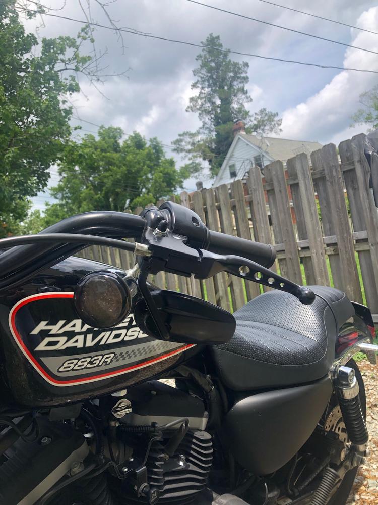 Drilled Black Lever Set for 2004 - 06 XL Sportster - Customer Photo From Jeremy D