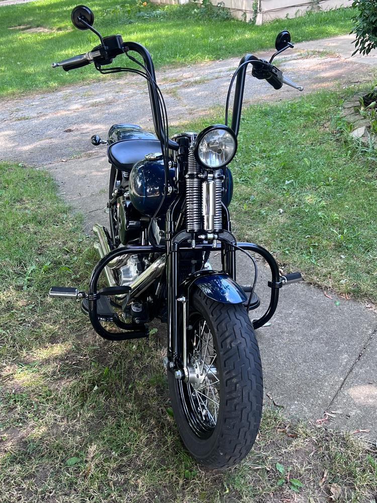 Cycle Standard Rectangular Motorcycle Mirror - Perch Mount - Black –  Lowbrow Customs