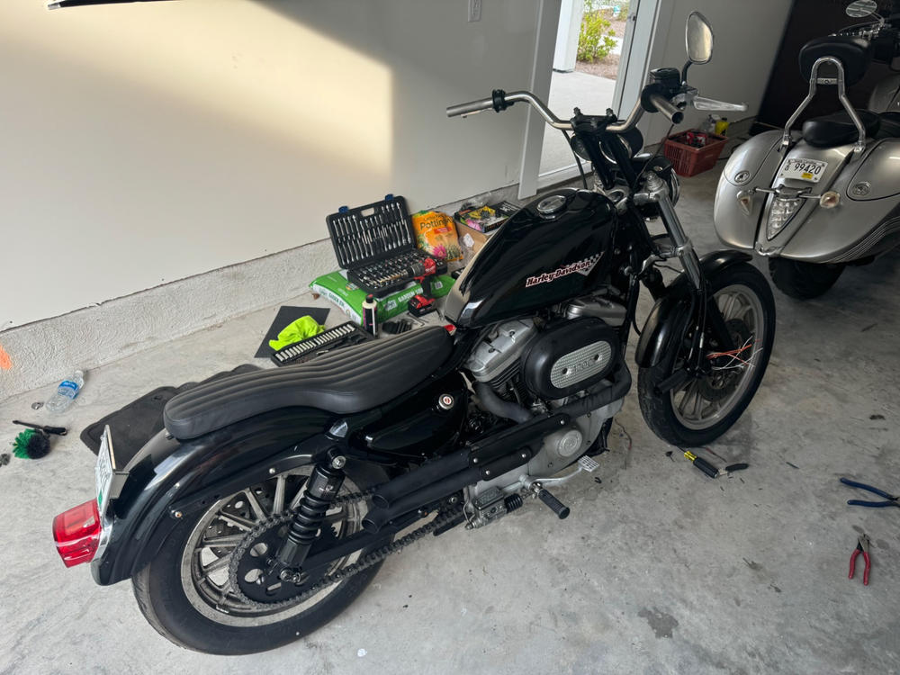 Forged Aluminum Handlebar Risers - 8 inch black - Customer Photo From Christian Brown
