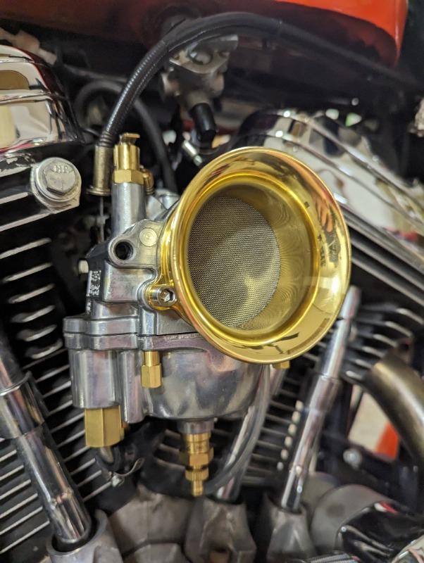 S&S Super E and G Carb Extended Float Bowl Screws - Brass - Customer Photo From andrew bridges