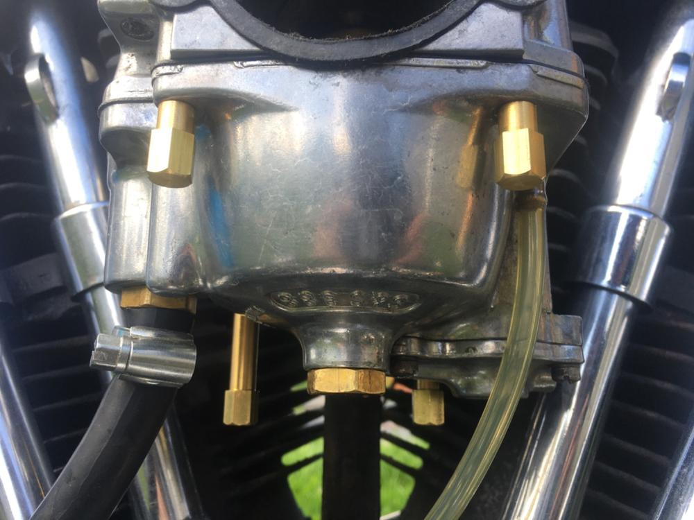 S&S Super E and G Carb Extended Float Bowl Screws - Brass - Customer Photo From Chris Sagen