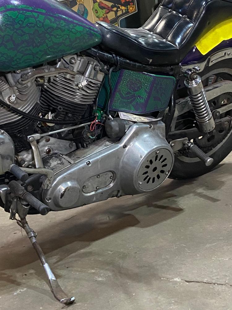 Bolt-On Horseshoe Oil Tank for 1965+ Harley Four-Speed Swingarm Frames - Customer Photo From Dwayne