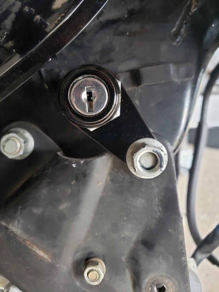 Bolt On 3/4 inch Ignition Switch Mounting Tab / Bracket - Tumbled Stainless - Customer Photo From Shong Lee