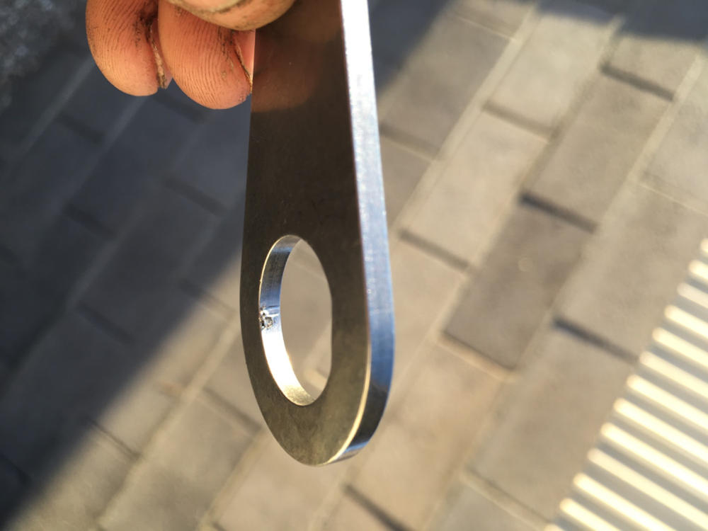 Bolt On 3/4 inch Ignition Switch Mounting Tab / Bracket - Tumbled Stainless - Customer Photo From Brandon Adair